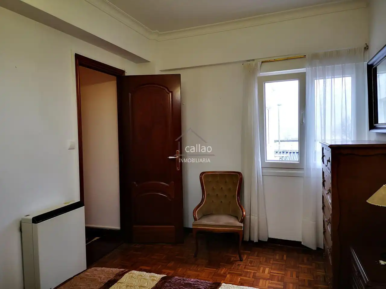 Bedroom of Flat for rent in Ferrol  with Heating, Parquet flooring and Storage room