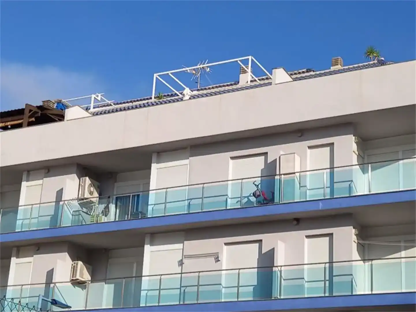 Terrasse von Dachboden zur Miete in Peñíscola / Peníscola mit Klimaanlage und Möbliert
