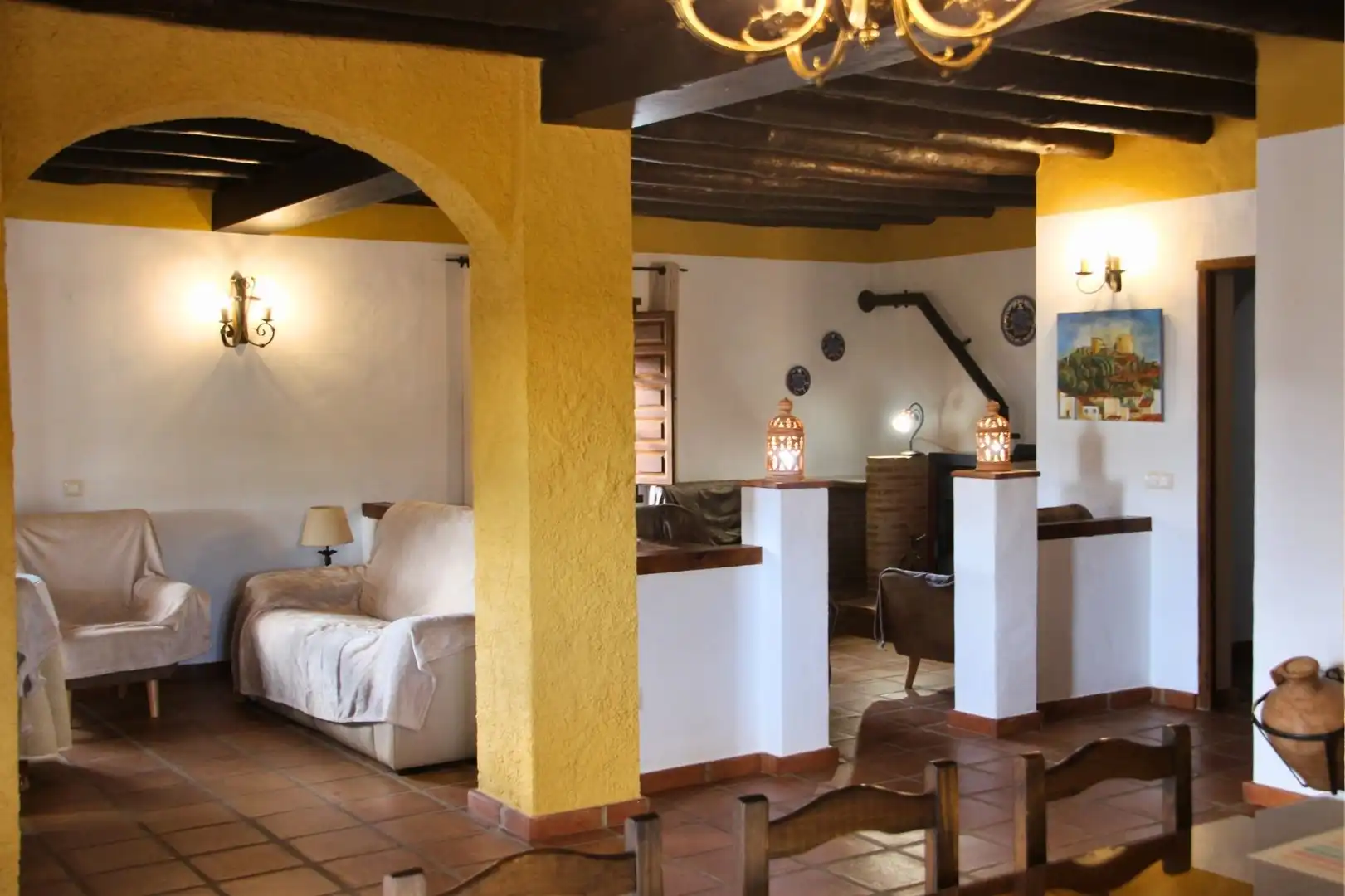 Living room of Houses for sale in Guaro  with Air Conditioner, Heating and Private garden