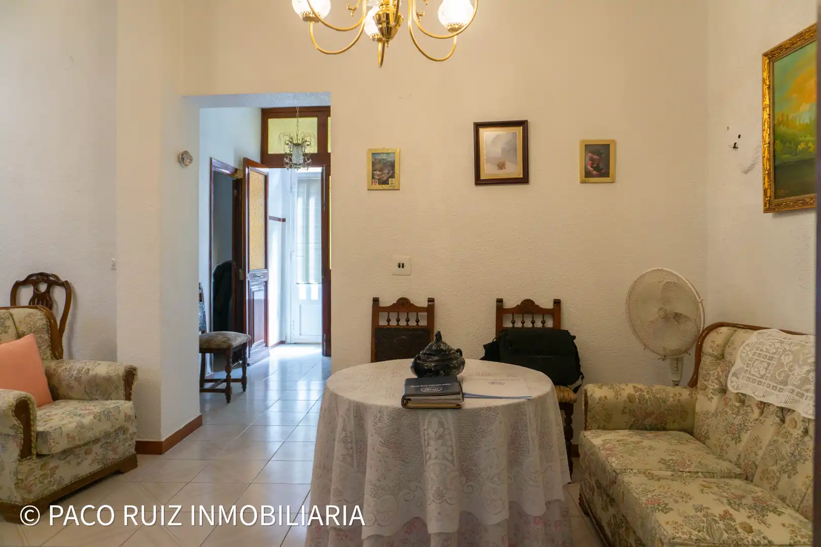 Wohnzimmer von Einfamilien-Reihenhaus zum Verkauf in Tabernas mit Abstellraum, Möbliert und Balkon