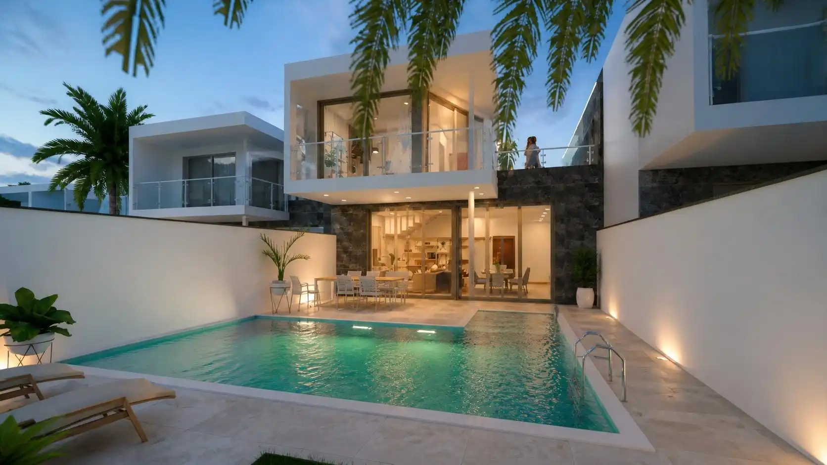 Swimming pool of Detached homes for sale in La Oliva  with Air Conditioner, Private garden and Terrace