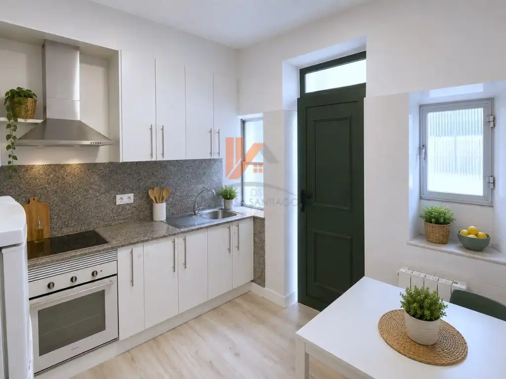 Kitchen of Houses for rent in Santiago de Compostela   with Private garden, Terrace and Furnished