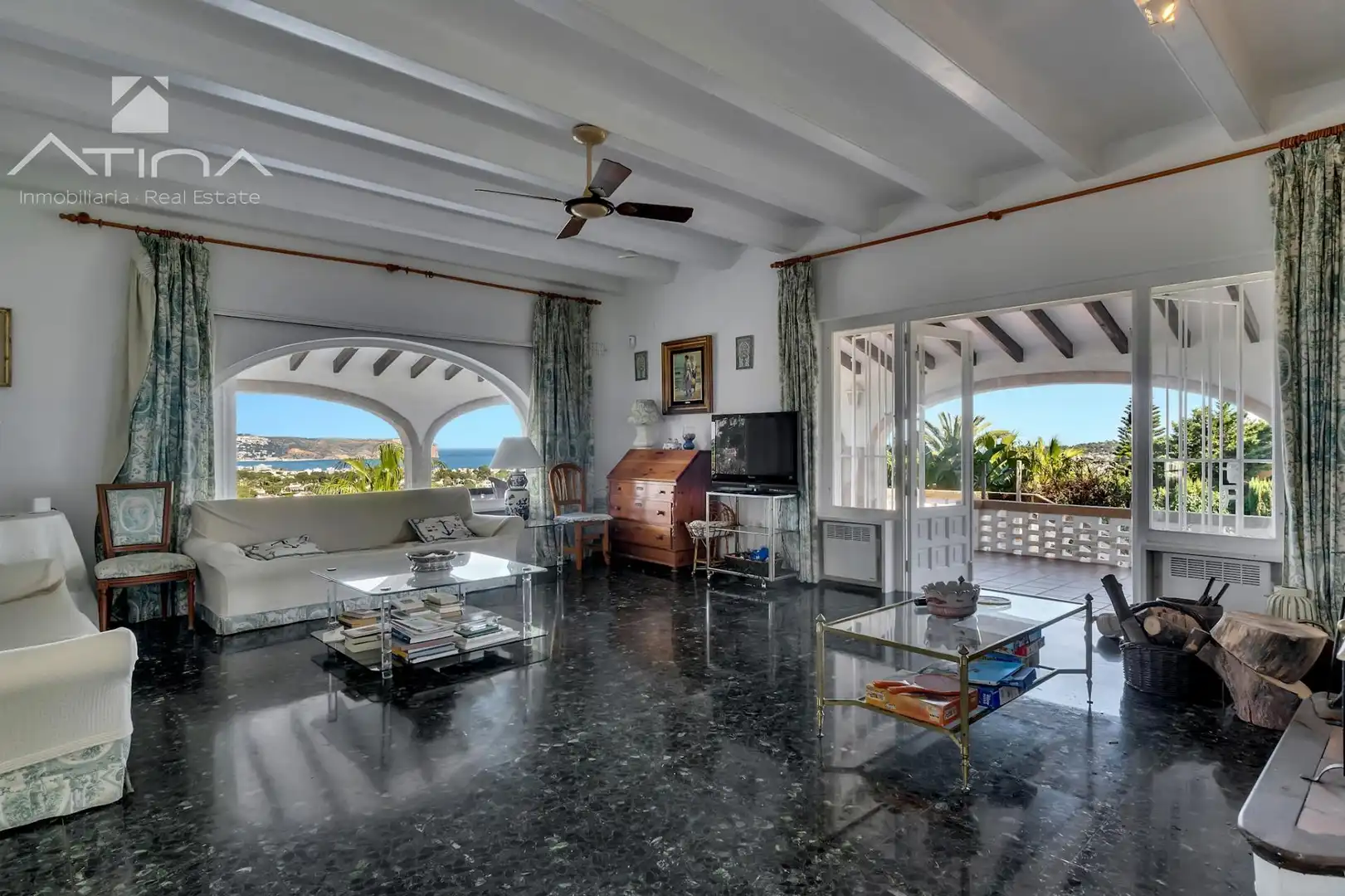 Sala de estar de Casa o chalet en venta en Jávea / Xàbia con Jardín privado, Terraza y Piscina