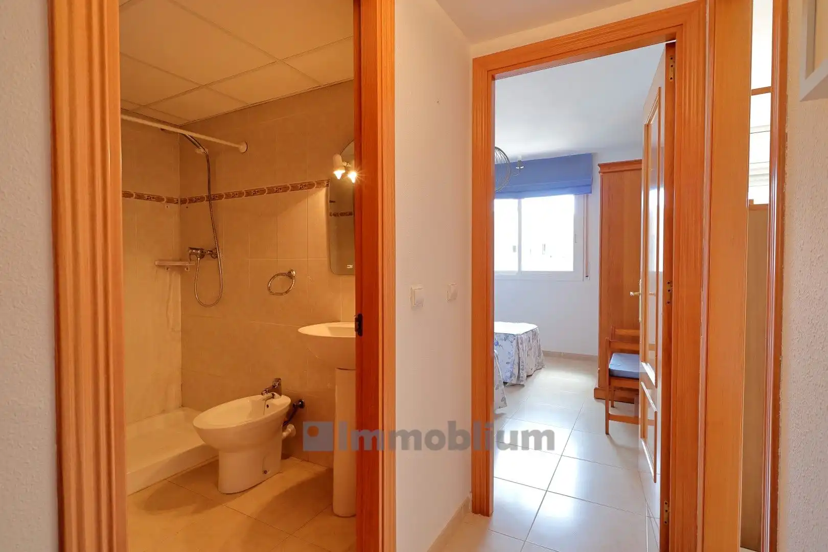 Schlafzimmer von Wohnung zur Miete in Torredembarra mit Klimaanlage, Heizung und Privatgarten