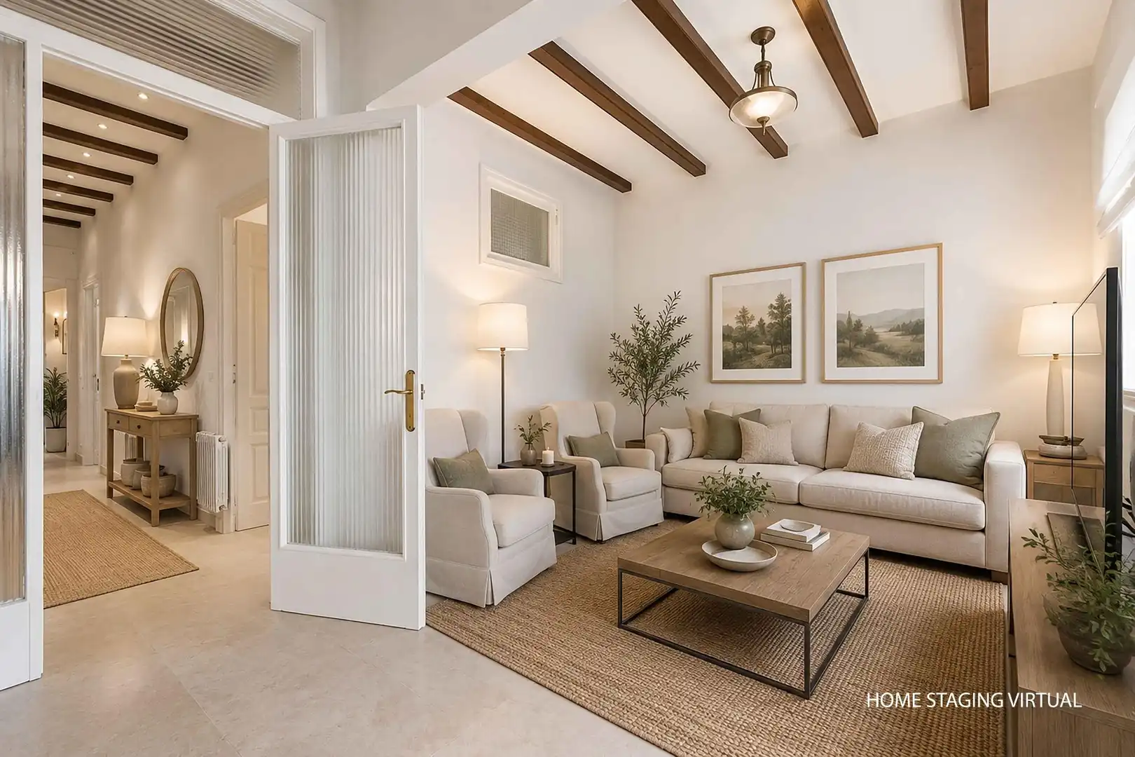 Sala d'estar de Casa o xalet en venda en Castellar del Vallès amb Aire condicionat, Calefacció i Jardí privat
