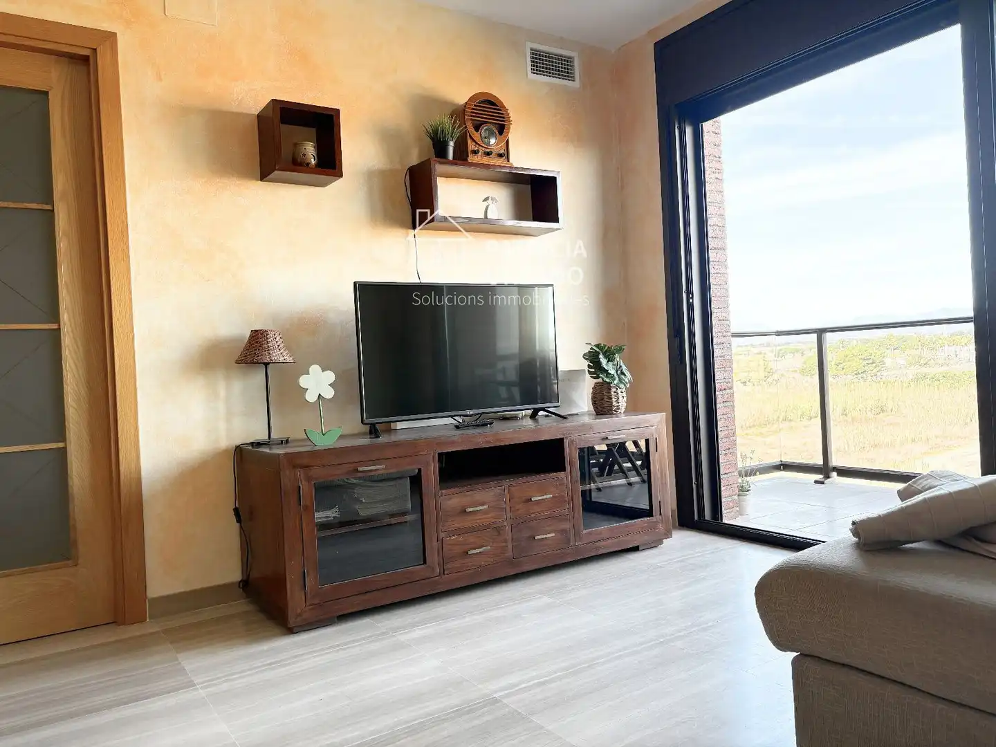 Sala de estar de Apartamento de alquiler en Cambrils con Aire acondicionado, Calefacción y Parquet