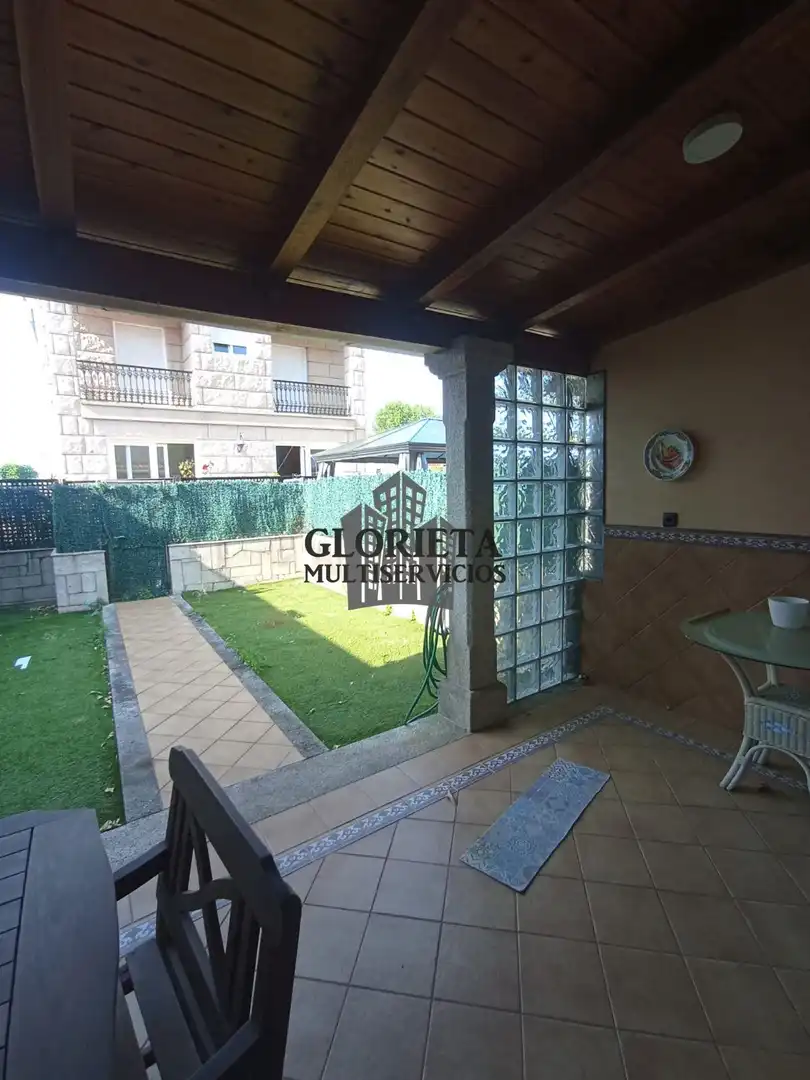 Jardín de Casa adosada en venta en Baiona con Calefacción, Parquet y Terraza