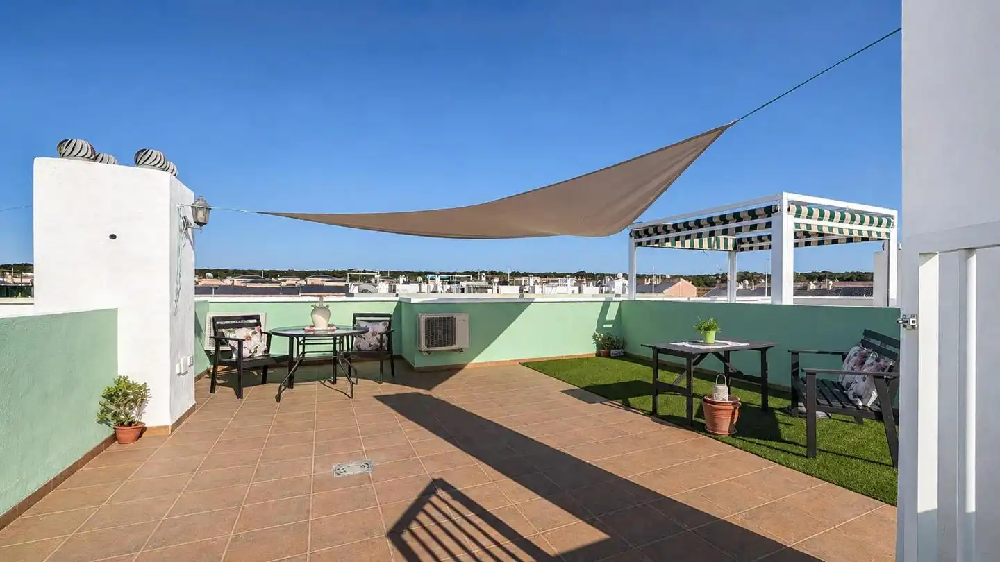 Terraza de Casa adosada en venta en Santa Pola con Aire acondicionado, Jardín privado y Terraza