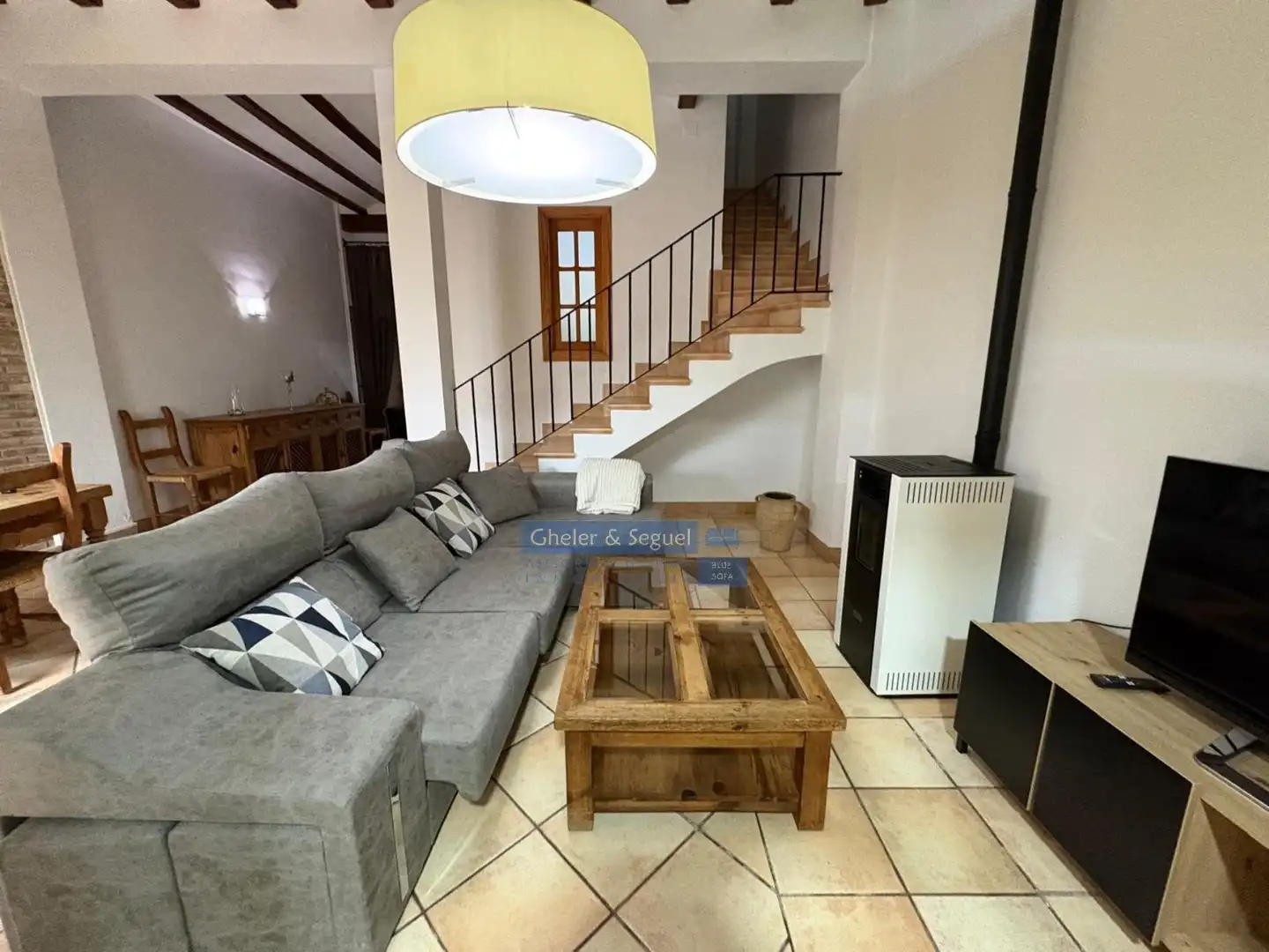 Sala de estar de Finca rústica de alquiler en Estivella con Terraza