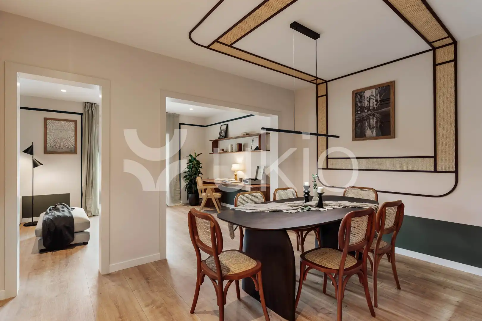 Dining room of Apartments for rent in Barcelona  with Air Conditioner, Heating and Terrace