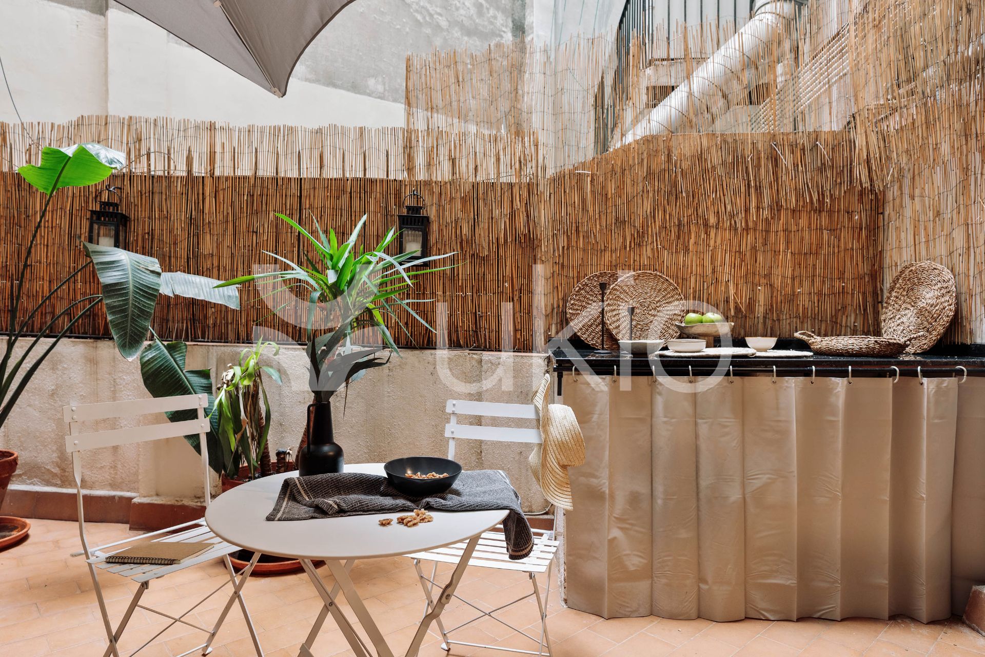 Terraza de Apartamento de alquiler en  Barcelona Capital con Aire acondicionado, Amueblado y Horno