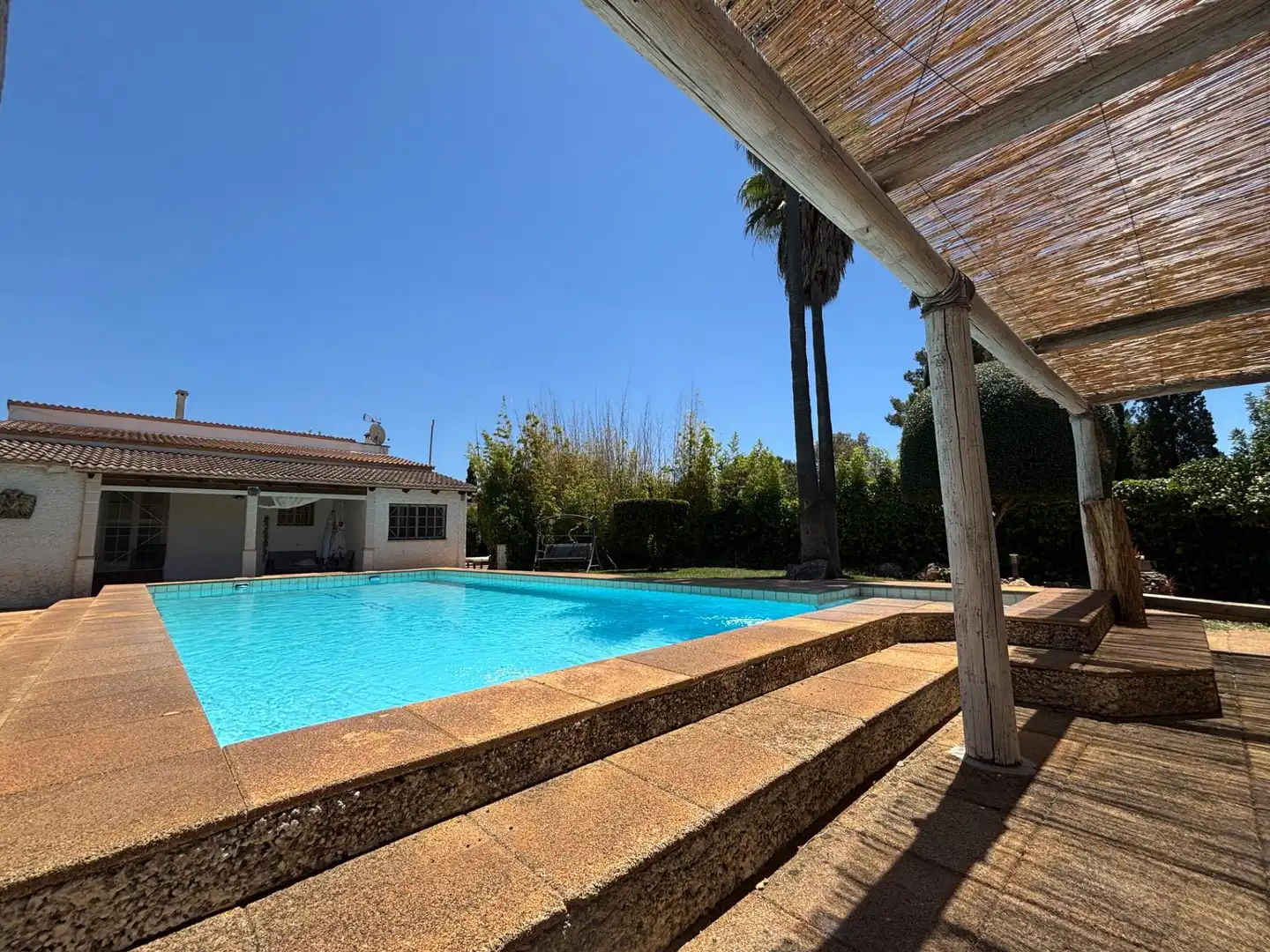 Piscina de Finca rústica en venta en Llucmajor con Aire acondicionado, Calefacción y Jardín privado