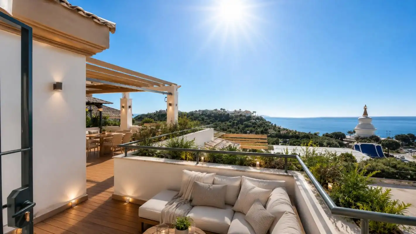 Terrassa de Àtic en venda en Benalmádena amb Aire condicionat, Calefacció i Jardí privat