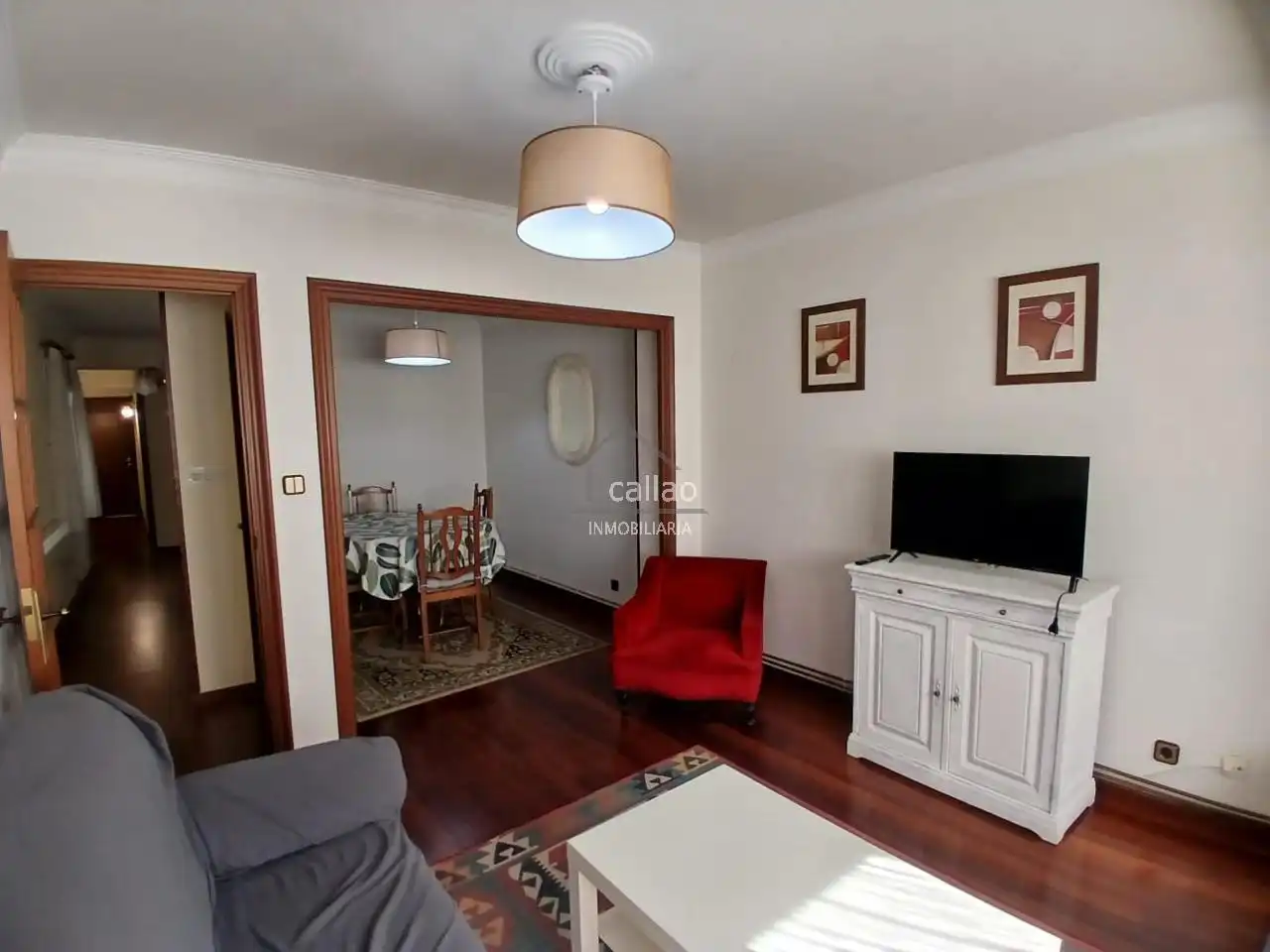 Living room of Flat for rent in Ferrol  with Heating and Furnished