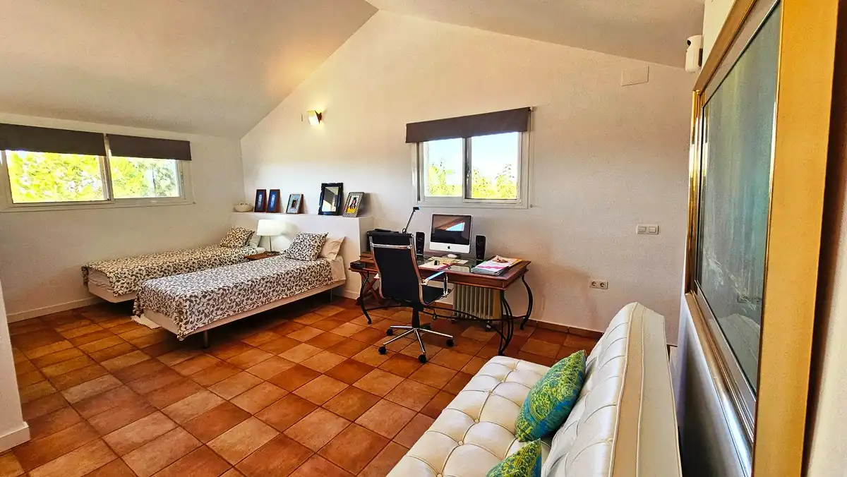 Bedroom of Houses for sale in El Madroño  with Air Conditioner and Private garden