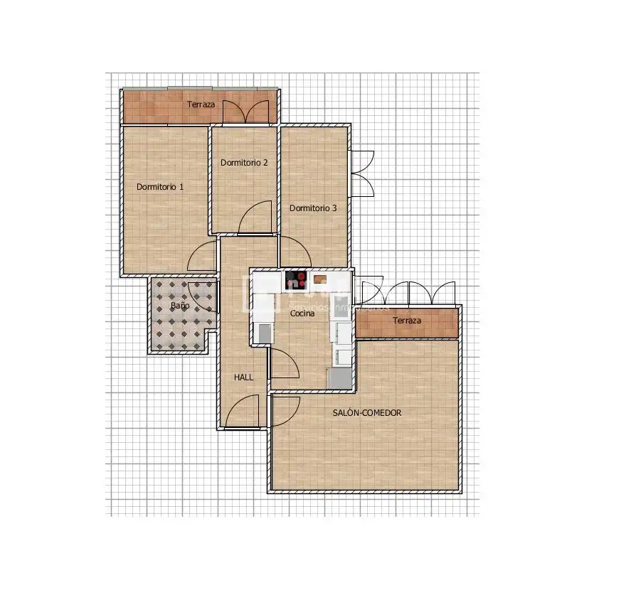 Wohnung zum Verkauf in Málaga mit Klimaanlage, Terrasse und Möbliert
