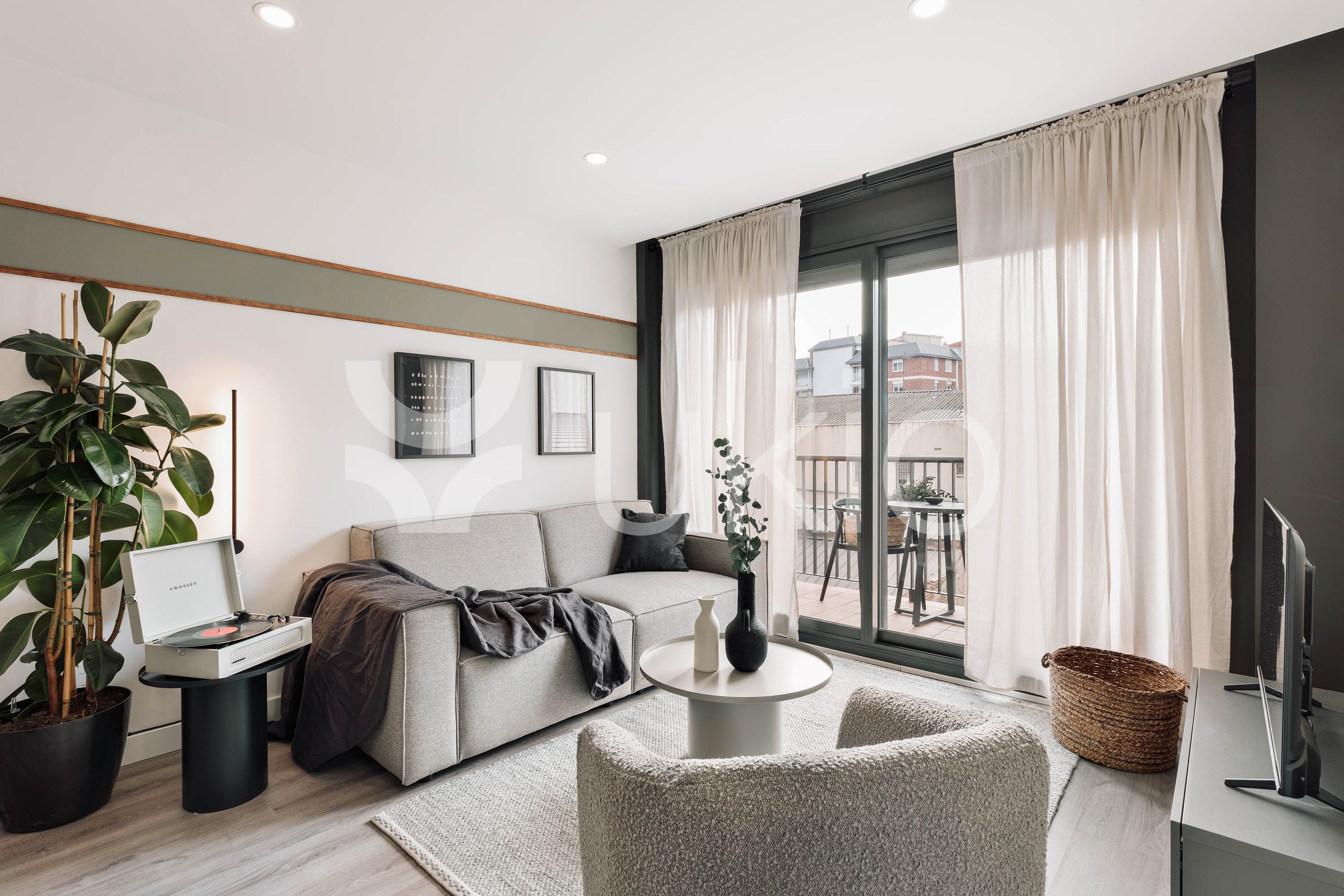 Living room of Flat to rent in  Barcelona Capital  with Air Conditioner, Heating and Furnished