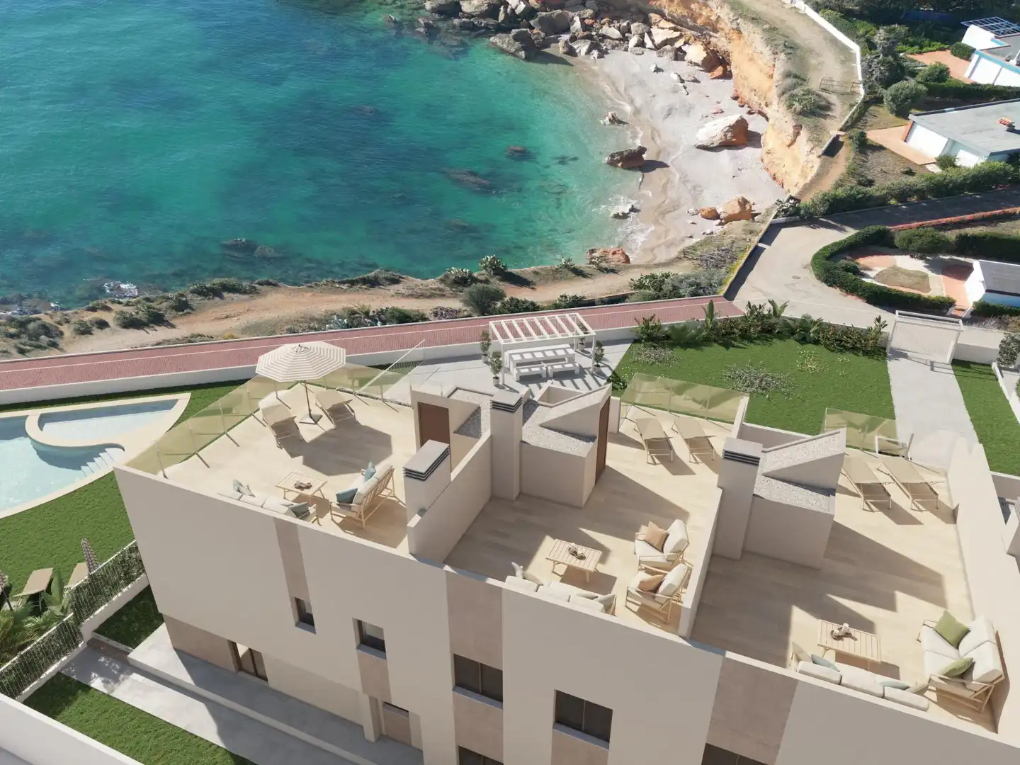 Terraza de Casa adosada en venta en Vinaròs con Aire acondicionado, Calefacción y Jardín privado