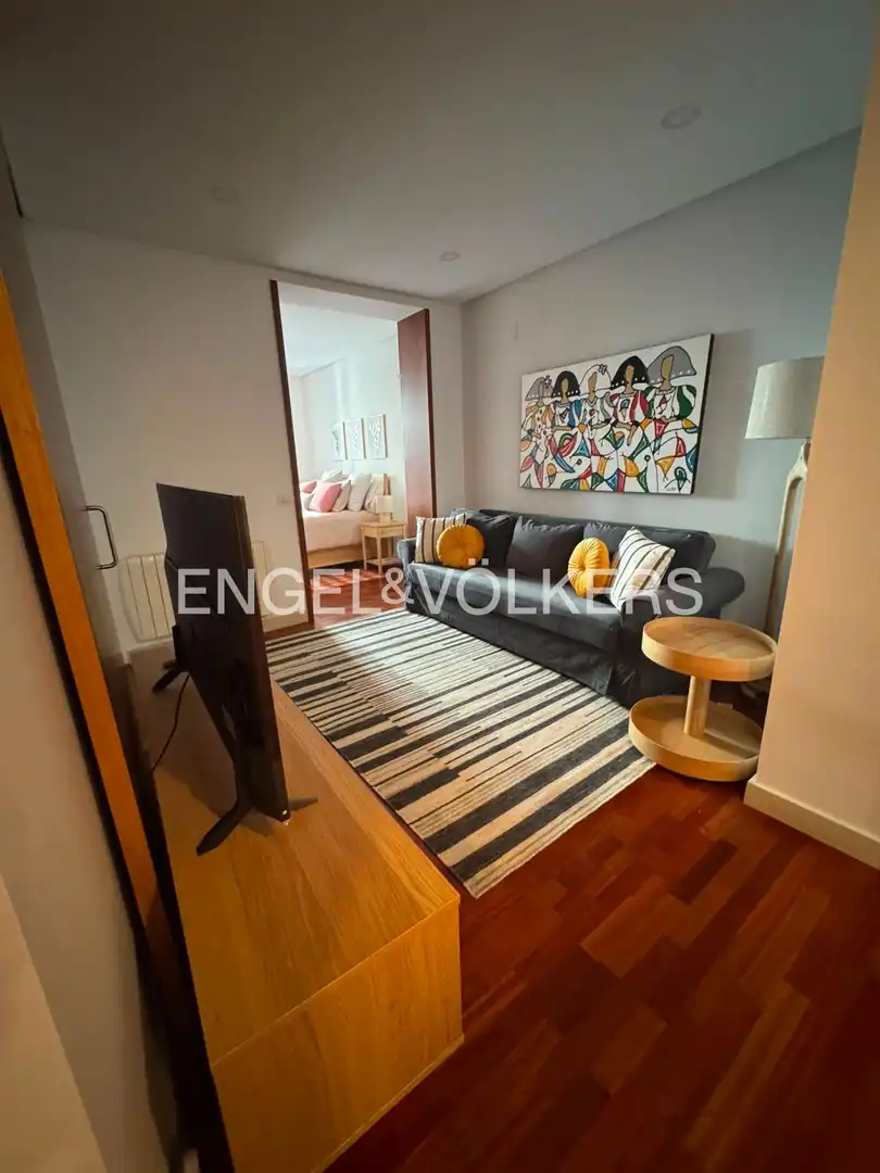 Sala de estar de Piso de alquiler en Madrid con Calefacción, Amueblado y Balcón