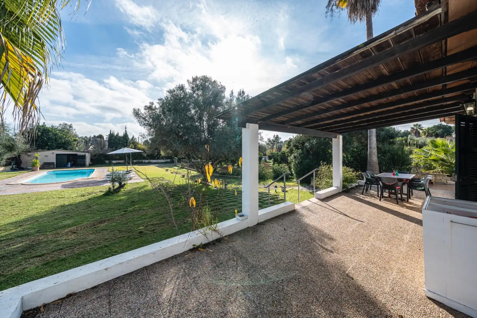 Terrasse von Haus oder Chalet zum Verkauf in Son Servera mit Klimaanlage, Heizung und Privatgarten
