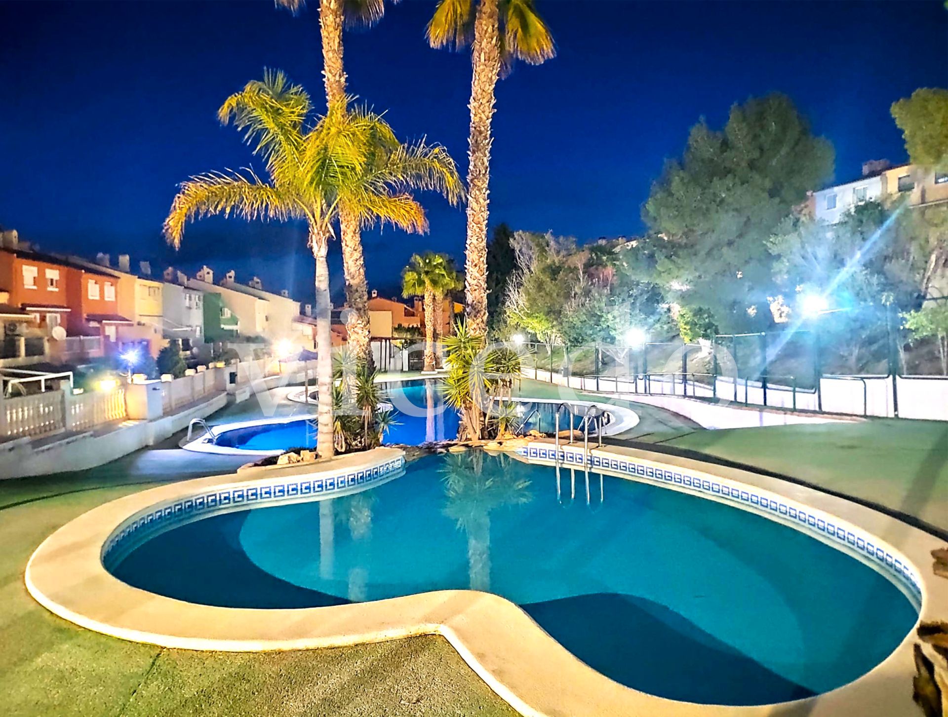 Swimming pool of Single-family semi-detached for sale in Mutxamel  with Air Conditioner, Storage room and Furnished