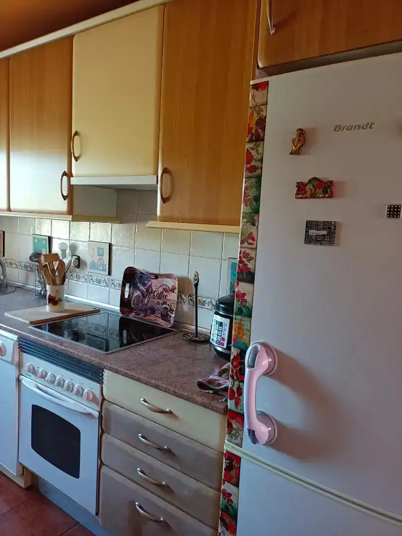 Cuina de Casa o xalet en venda en Ponferrada amb Jardí privat, Parquet i Moblat