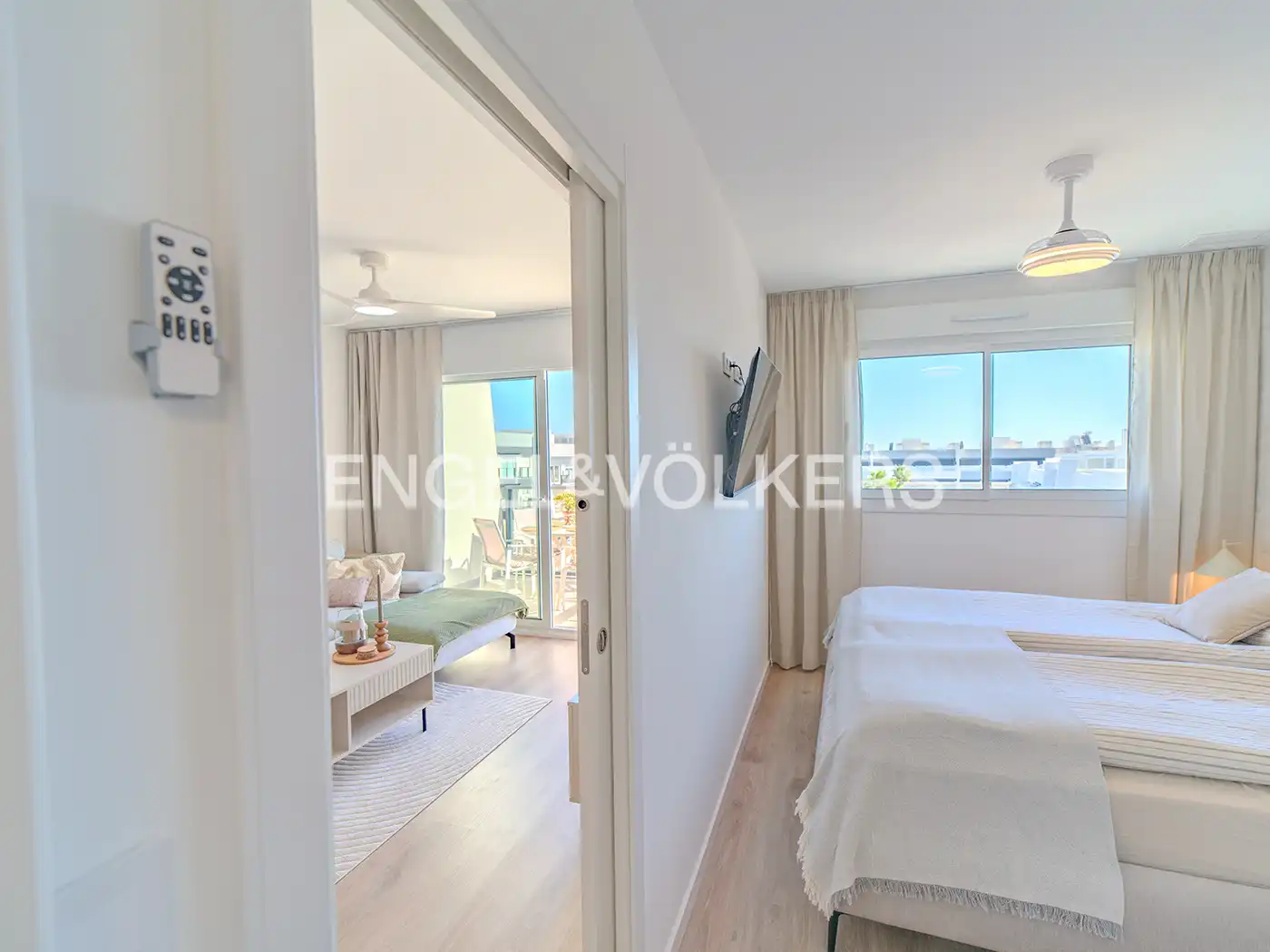 Schlafzimmer von Maisonette zum Verkauf in Santa Pola mit Klimaanlage, Heizung und Terrasse
