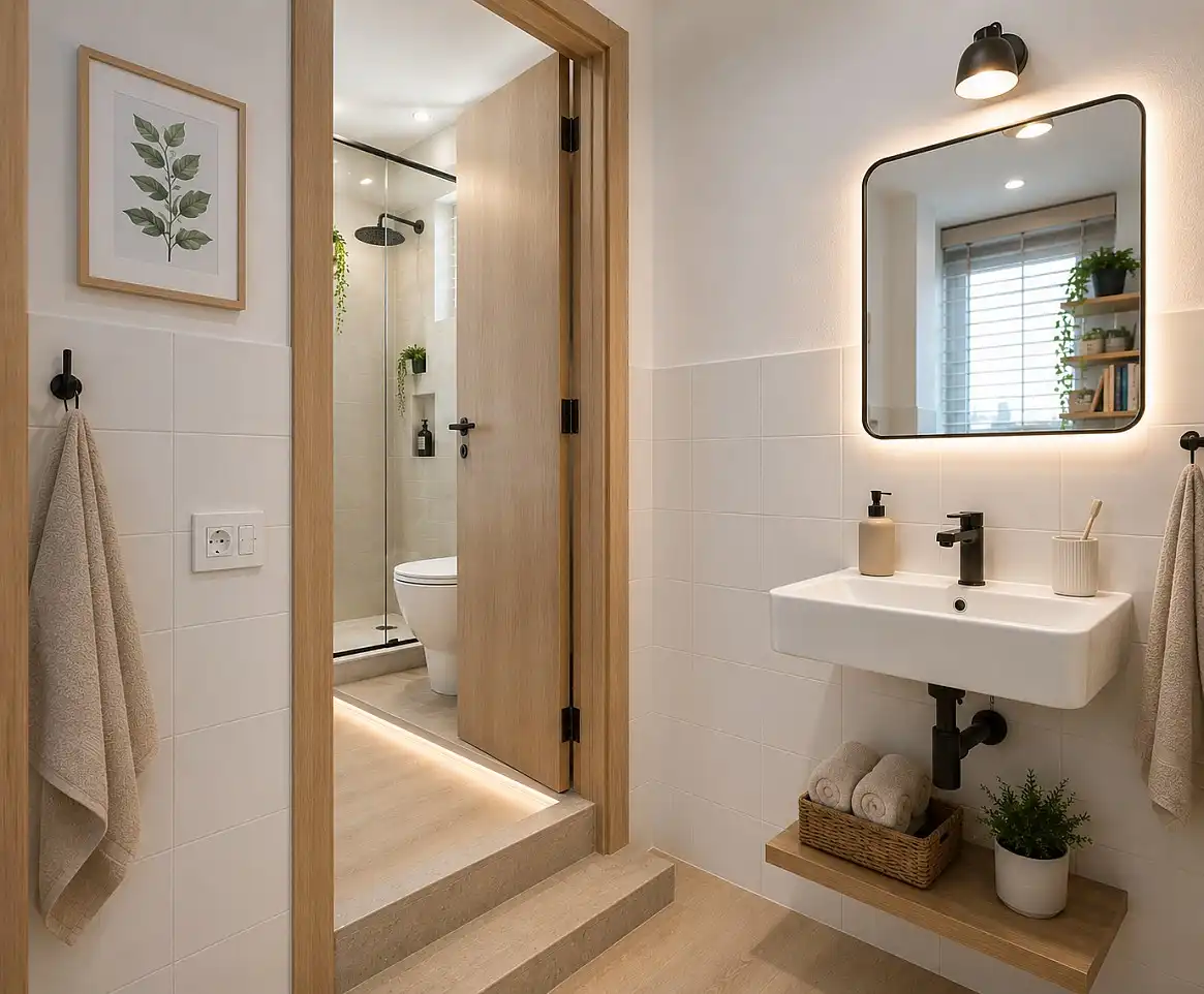 Bany de Loft de lloguer en Barcelona amb Aire condicionat, Moblat i Forn