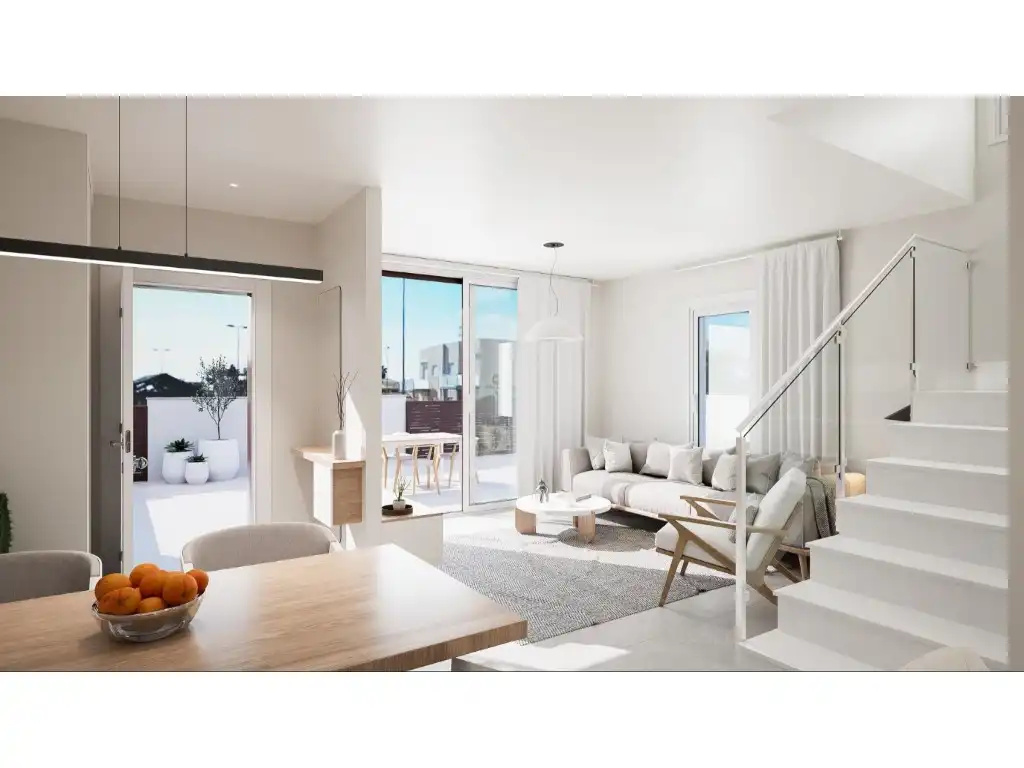 Sala de estar de Casa o chalet en venta en Pilar de la Horadada con Aire acondicionado, Jardín privado y Piscina