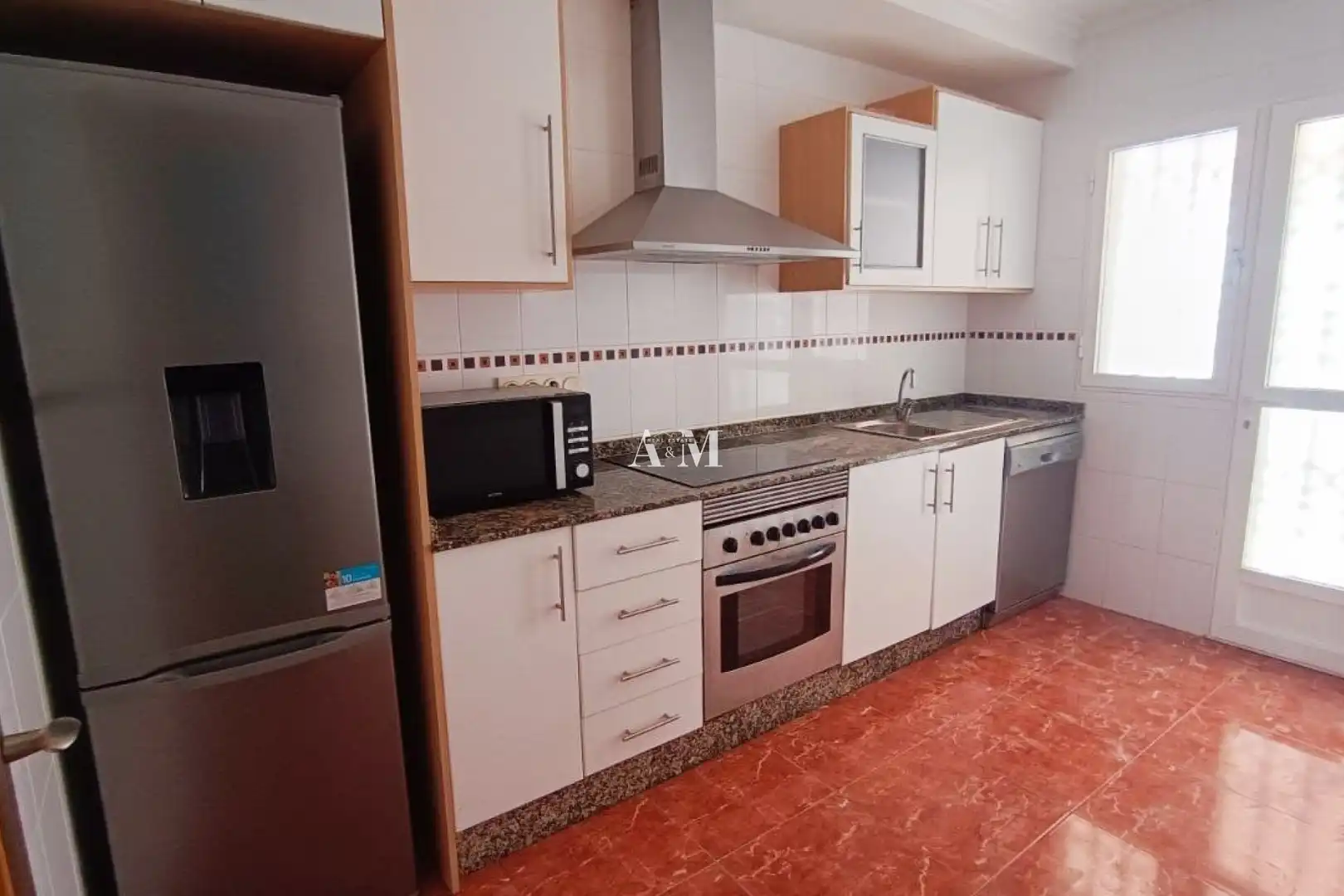 Cuina de Dúplex de lloguer en San Javier amb Aire condicionat, Calefacció i Piscina