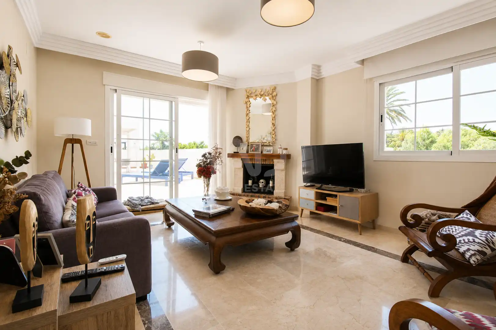 Living room of Flat for rent in Marbella  with Terrace and Swimming Pool