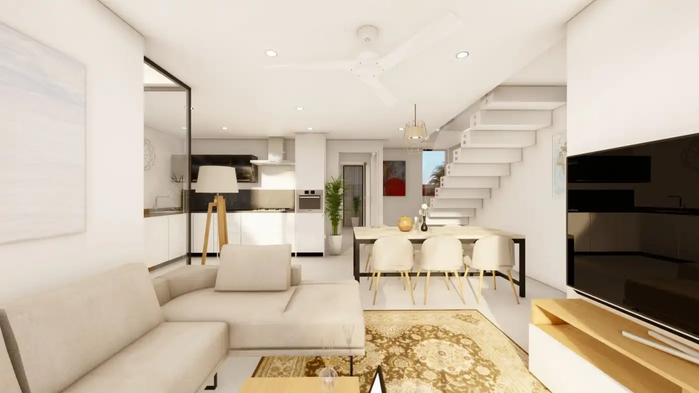 Sala d'estar de Casa o xalet en venda en Cartagena amb Aire condicionat, Jardí privat i Terrassa