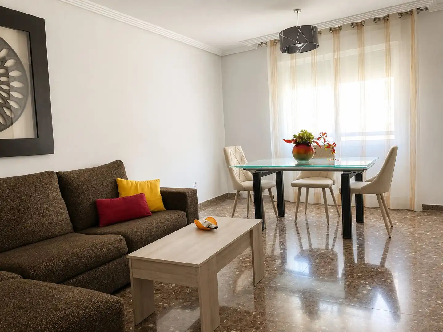 Wohnzimmer von Wohnung zur Miete in Castellón de la Plana / Castelló de la Plana mit Klimaanlage