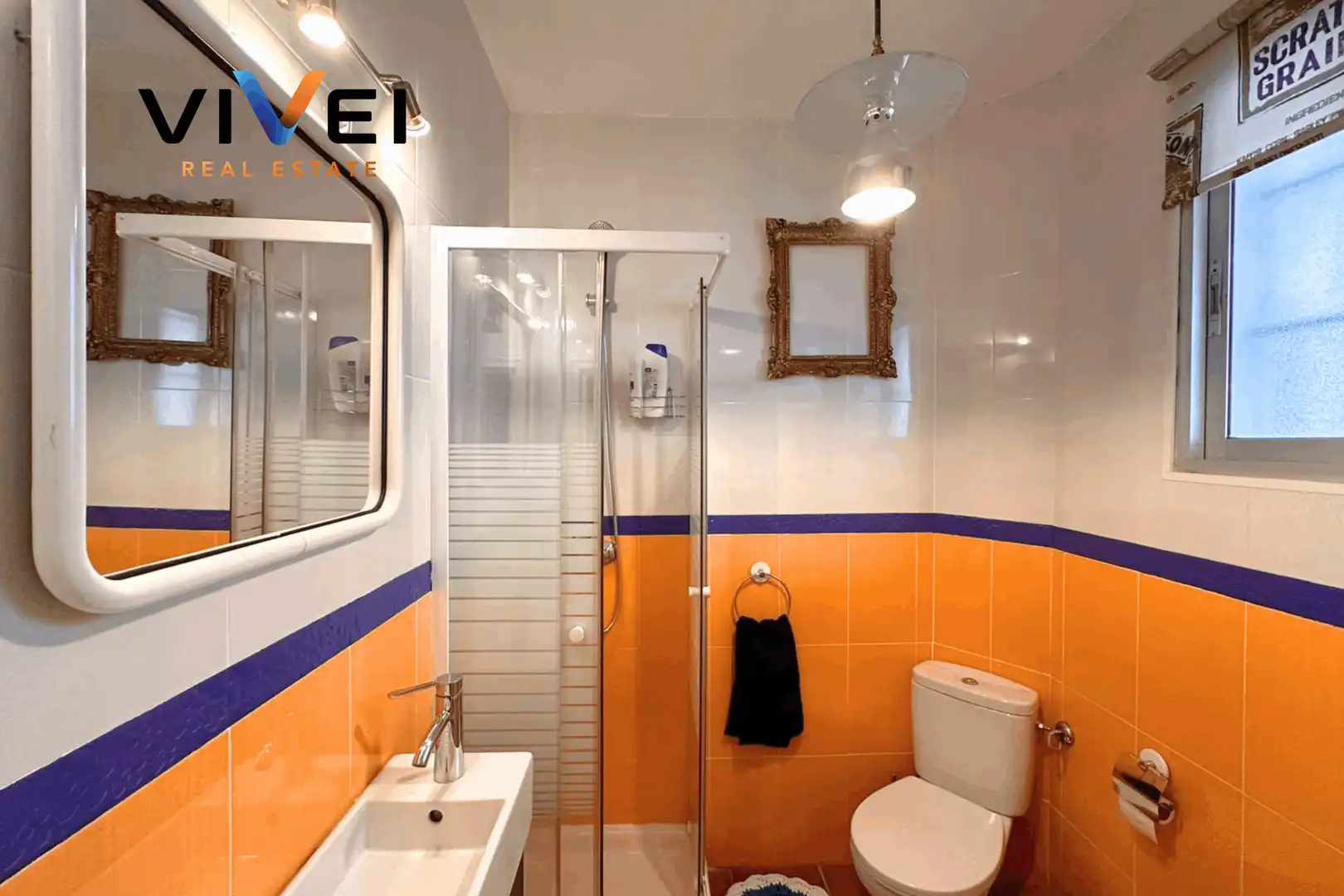Baño de Piso de alquiler en Madrid con Aire acondicionado