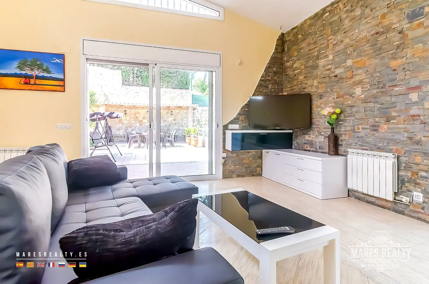 Sala d'estar de Casa o xalet en venda en Lloret de Mar amb Aire condicionat, Calefacció i Jardí privat
