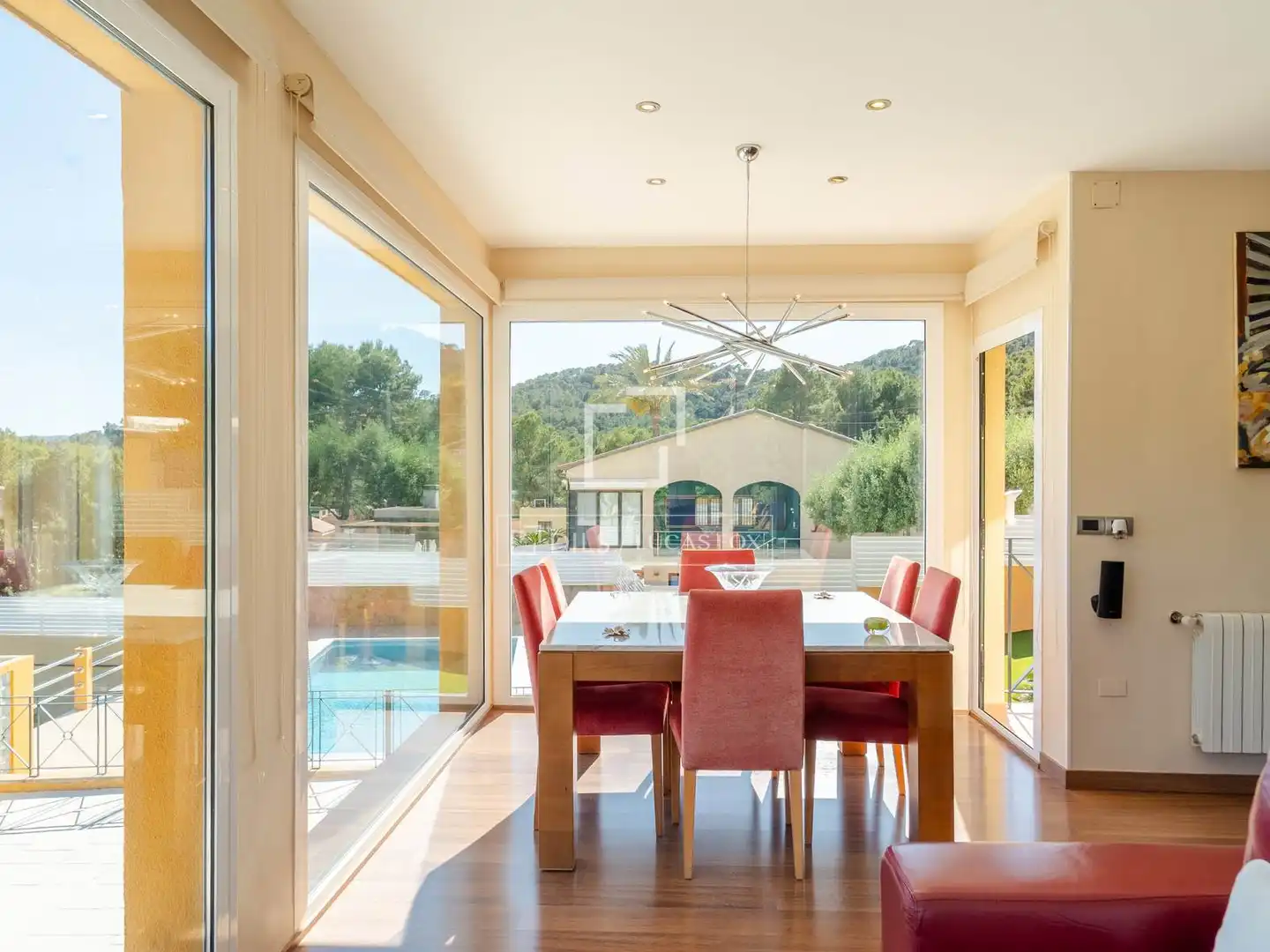 Dining room of Houses for sale in Sagunto / Sagunt  with Air Conditioner, Heating and Private garden