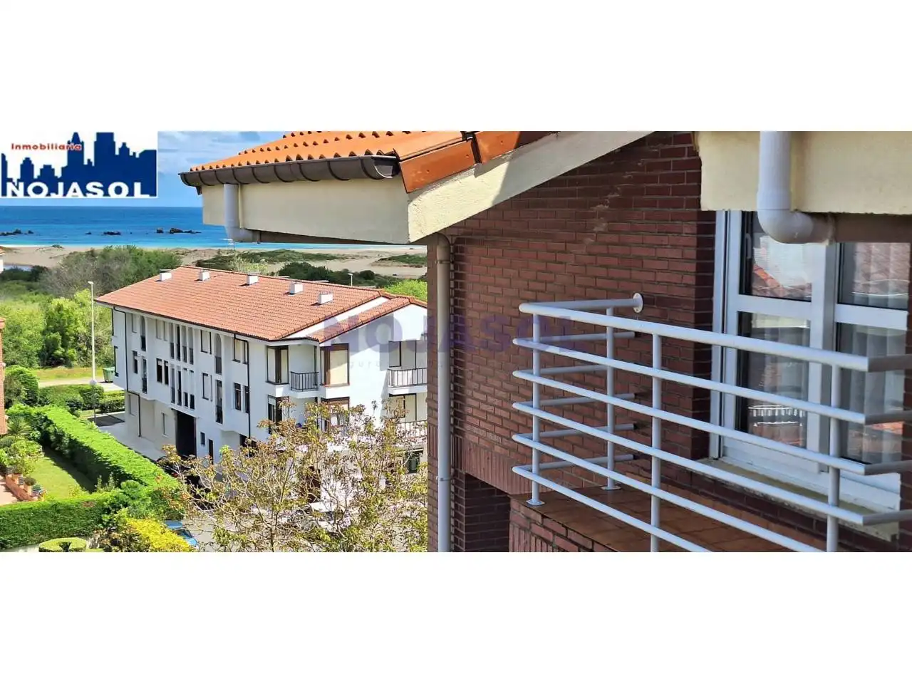 Terraza de Apartamento de alquiler en Noja con Calefacción, Terraza y Amueblado