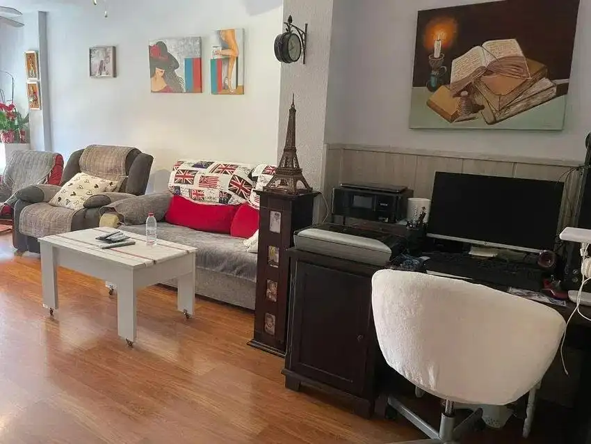 Living room of Flat for sale in Alicante / Alacant  with Air Conditioner, Heating and Parquet flooring