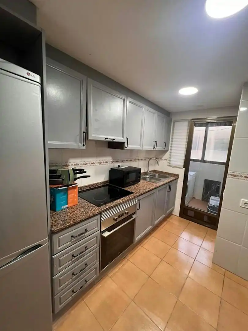 Kitchen of Flat for share in Valencia  with Heating, Washing machine and TV