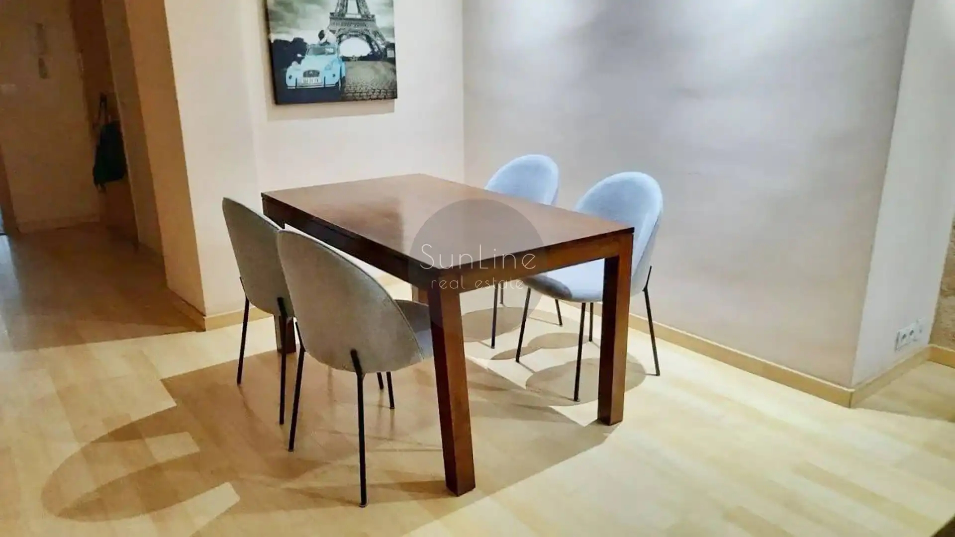 Esszimmer von Wohnung zur Miete in Valencia mit Klimaanlage, Terrasse und Möbliert