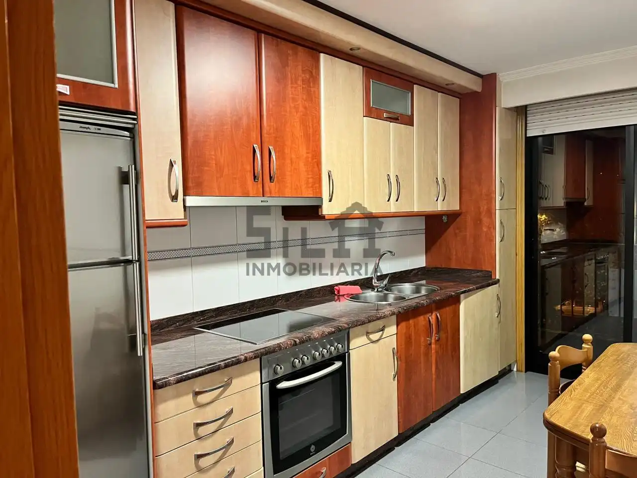 Kitchen of Flat for rent in Ourense Capital   with Heating, Parquet flooring and Furnished