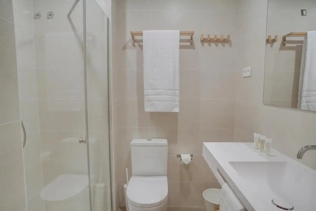 Bathroom of Flat for share in Barcelona  with Furnished and Internet