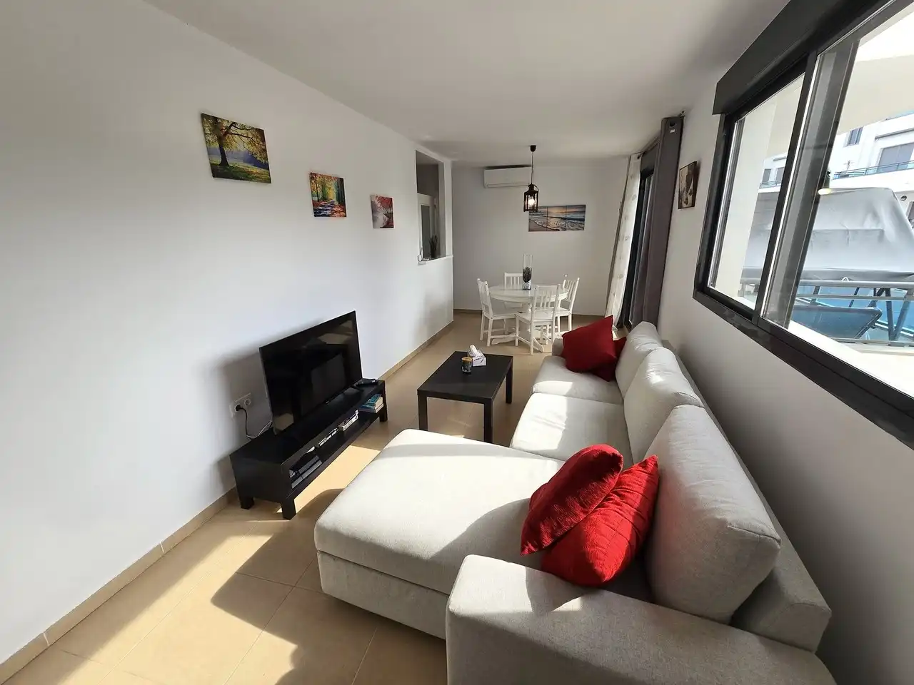 Sala de estar de Apartamento en venta en Garrucha con Aire acondicionado, Terraza y Piscina