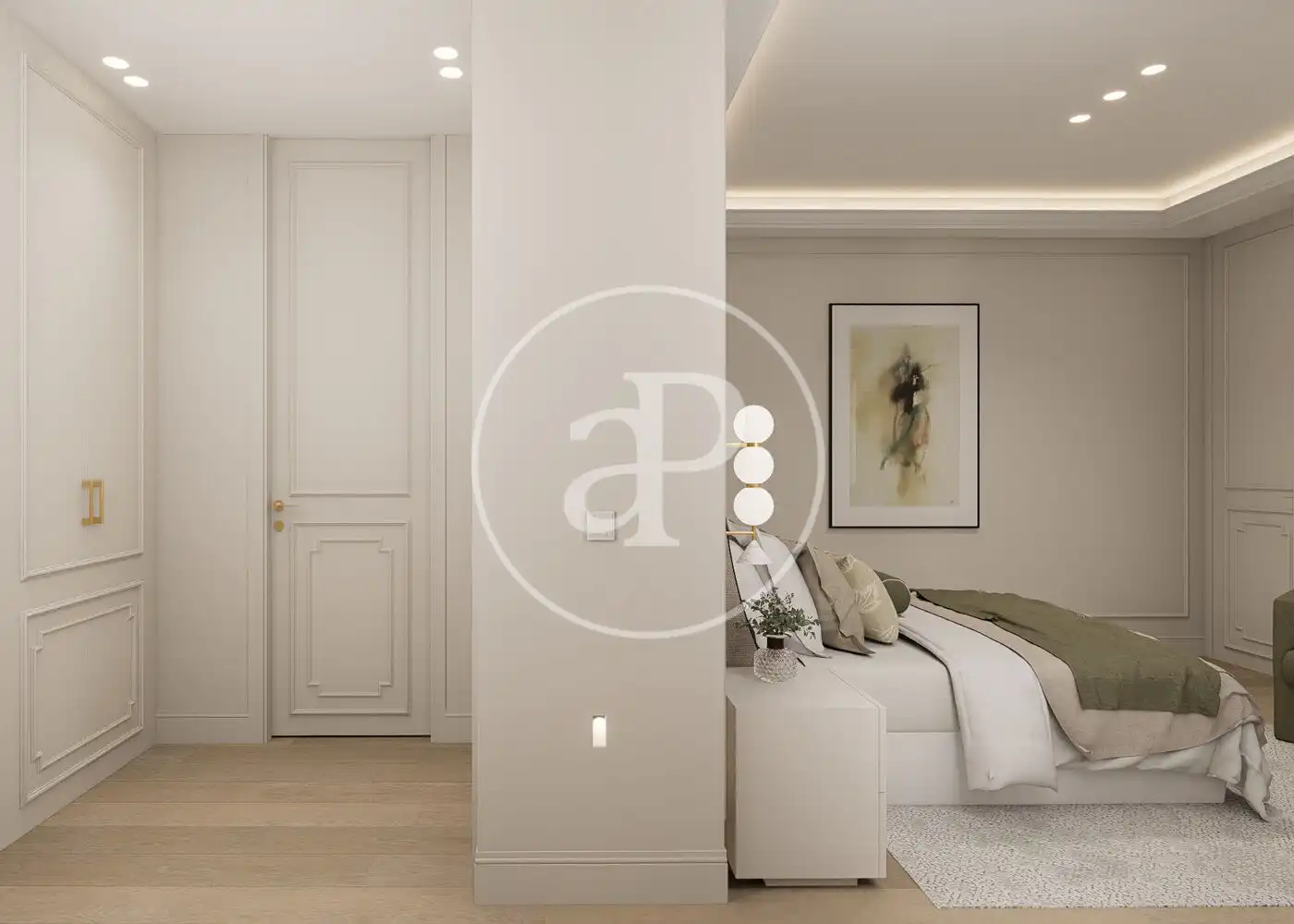 Bedroom of Flat for sale in Madrid  with Air Conditioner, Heating and Furnished