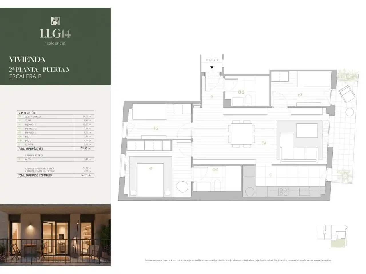 Wohnung mit Terrasse zum Verkauf in Avenida Primer de Maig 14-16, imagen 6