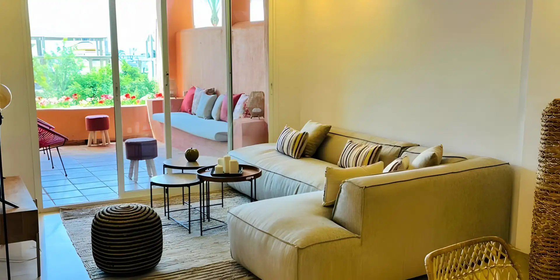 Sala de estar de Apartamento en venta en Marbella con Aire acondicionado, Terraza y Piscina
