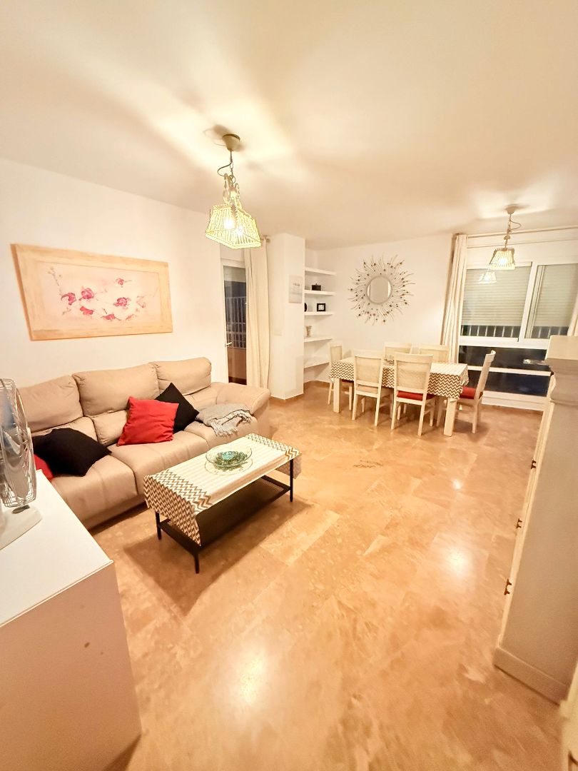 Living room of Flat for sale in Málaga Capital  with Air Conditioner, Terrace and Storage room