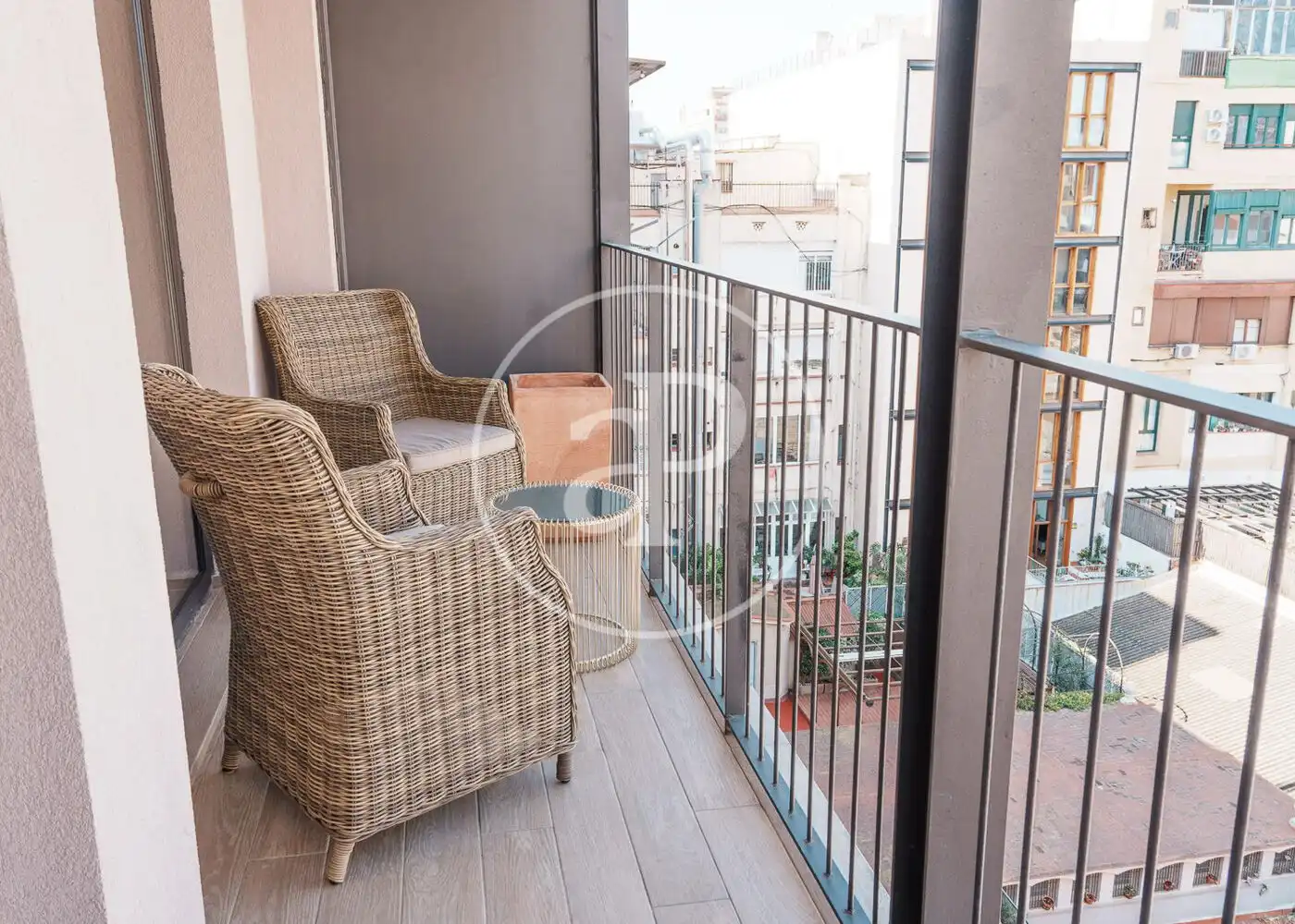 Terrasse von Dachboden zur Miete in Barcelona mit Klimaanlage, Heizung und Terrasse