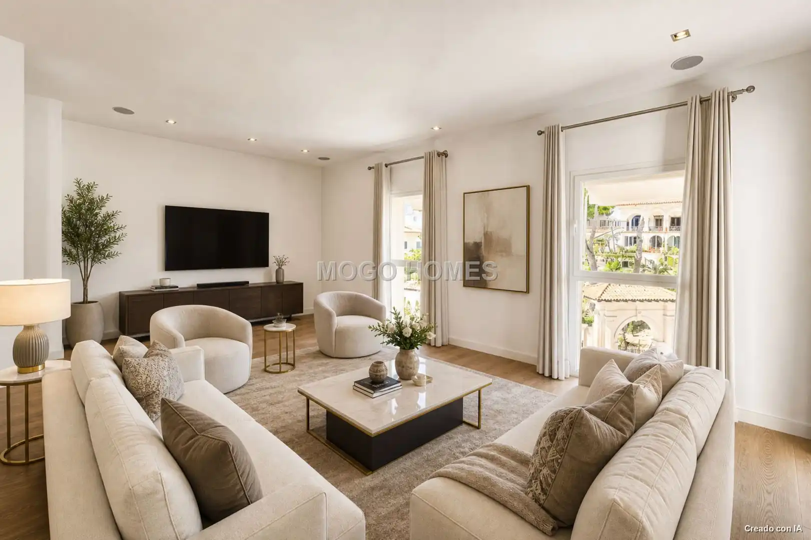 Living room of Attic for sale in  Palma de Mallorca  with Air Conditioner, Parquet flooring and Terrace