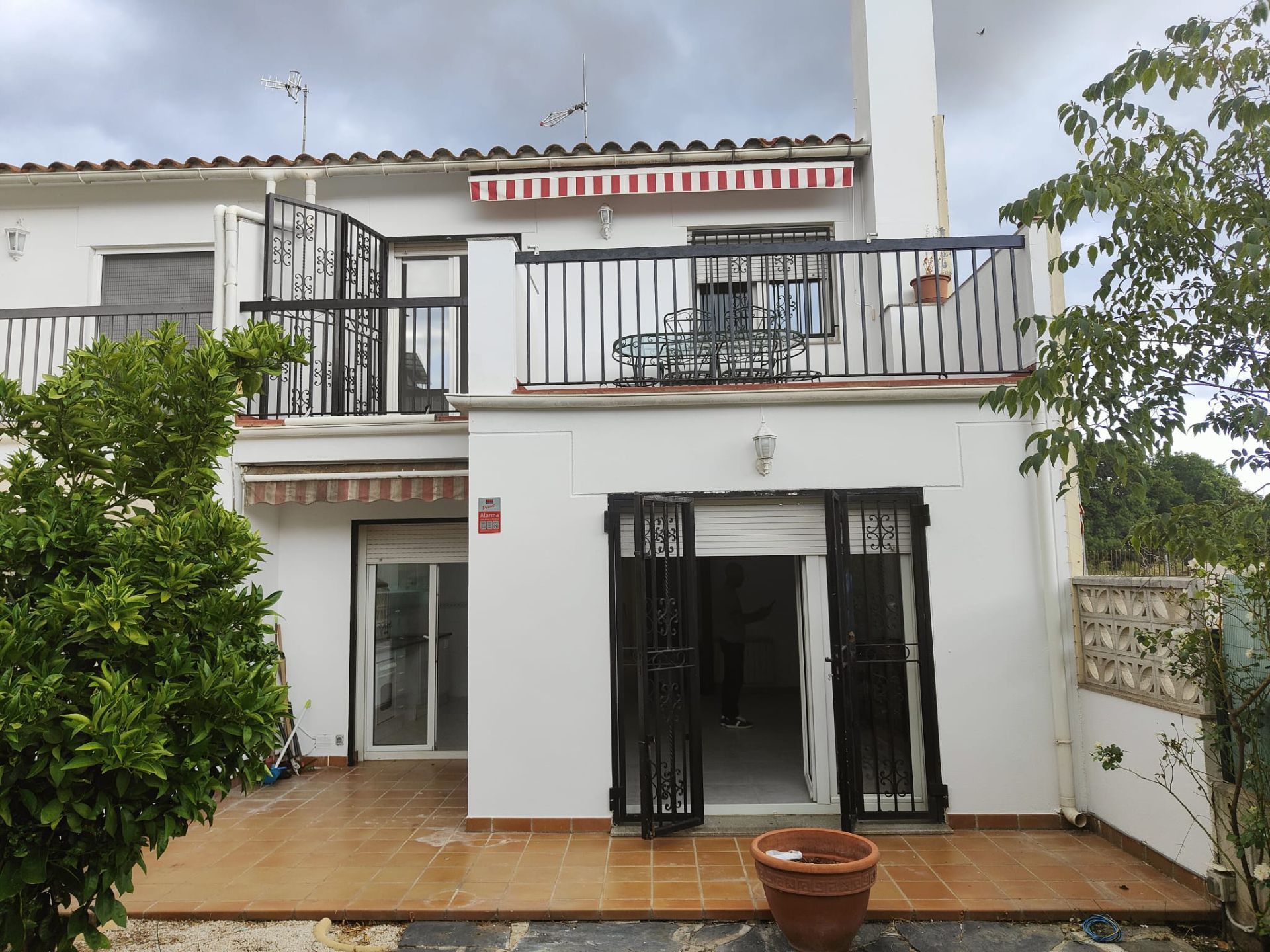 Exterior view of Single-family semi-detached for sale in Sant Celoni  with Heating, Terrace and Storage room